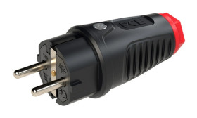 Wtyczka gumowa 16A 2P+Z 230V SCHUKO VDE IP54 /pełna guma/ TAURUS2 0512-sr