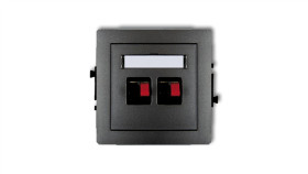 Deco Gniazdo Głośnikowe Podwójne Grafitowy 11Dgg-2