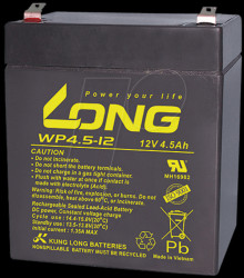 WP4,5-12 Maintenance-free rechargeable lead-fleece battery, 4.5 Ah, 12 V