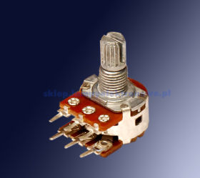 Potencjometr obrotowy 2x50k logarytmiczny do druku