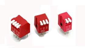 DIPSWITCH 2x RED Sideways