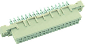 Female connector, type 2B, 32 pole, a-b, pitch 2.54 mm, press-in connection, straight, 09222326850