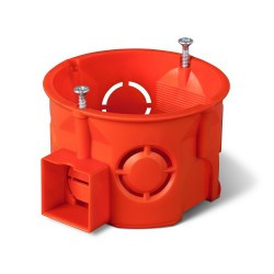 Puszka podtynkowa łączeniowa płytka z wkrętami 60mm 0284-01