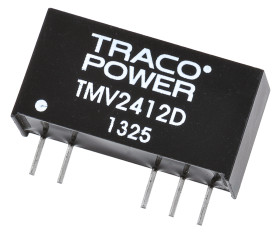 Przetwornica DC-DC, 1W, Uwe 21,6 → 26,4 V DC, Uwy ±12V dc, Iwy ±40mA, TRACOPOWER