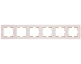 Karre Ramka 6-Krotna, Kolor Krem / 90960275