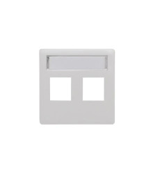 VENA Pokrywa do 2x gniazda Keystone z polem opisowym biała 5104802