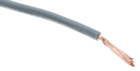 Przewód montażowy 0,33mm² Szary RS PRO XLPE 22 AWG 300 V dł. 100m 17/0,16 mm +125°C UL 1581, UL 758
