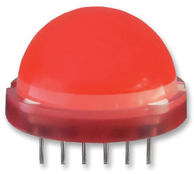 LED, THT, czerwona, 12-Pin, 6 → 8 V, 120°, Kingbright, BIG LAMP