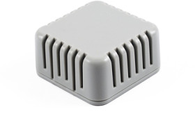 ABS miniature enclosure, ventilated, (L x W x H) 40 x 40 x 20 mm, gray (RAL 7046), IP30, 1551V1GY