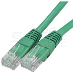 Patchcord UTP kat.5e kabel sieciowy LAN 2x RJ45 linka zielony 1m securityNET