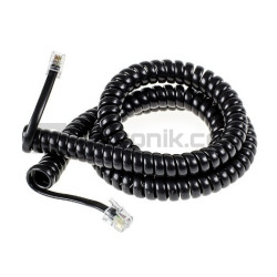 KABEL TEL. SKRĘCANY 7.0m CZARNY