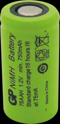 301.75AAH-C1 NiMH industrial cell, GP, 1,2V, 2/3AA, 750mAh, 14,5x28,7