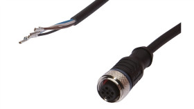 Kabel Konfekcjonowany Jednostrony Złącze M12 Żeńskie 4-Pinowe Proste Wolny...