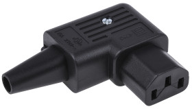 Złącze IEC IEC C13 Montaż na kablu Żeński 15A Kąt Proste Schurter