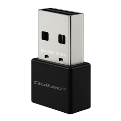 Qoltec Ultraszybki bezprzewodowy Mini Adapter USB Wi-Fi standard AC 650Mbps