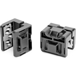 Edge clip, for heavy-duty applications, PA/steel, black, (L x W x H) 40 x 37 x 36 mm, 156-03635