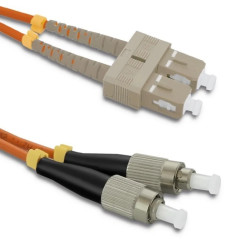 Qoltec Patchcord światłowodowy SC/UPC - FC/UPC Multimode 50/125 OM2 Duplex 2m