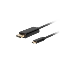 Kabel USB-C-Displayport 1.8M 4K czarny Lanberg