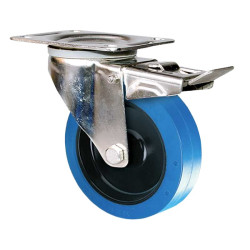 Koło samonastawne średnica kabla 100mm Płyta Guitel Hervieu 150kg wysokość całkowita 128mm