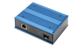 Przemysłowy Mediakonwerter 1000Base-Tx Poe 30W - 1000Base-Fx Sfp (Bez Modułu)...