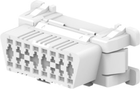 Socket, unequipped, 16 pole, straight, 2 rows, natural, 179631-1