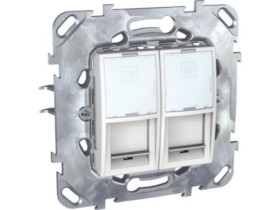 UNICA Gniazdo komputerowe 2x RJ45 kat.5 STP biel polarna MGU50.2222.18Z SCHNEIDER ELECTRIC