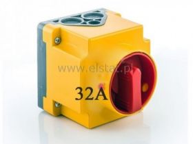 Wyłącznik 32A, 3tory, 3war ( 0-1 ) 90x90mm obud