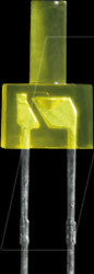L-13YD Flat LED, 2.0 mm, wired, yellow, 12 mcd, 70°