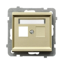 SONATA Obudowa gniazda podwójnego szampański złoty GPK-2R/p/39