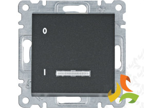 LUMINA Wyłącznik pojedynczy 16A/250VAC kontrolny czarny WL0613 HAGER