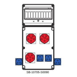 Rozdzielnica 3x5x16A 4x3x16A INA=32A IP54 SB-108705-S0090-54