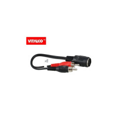 Adapter Gn.DIN - Wt.2xRCA 0,2m Vitalco