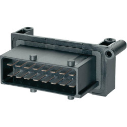 TE 1-963215-1 MCP Tab Header PCB Mount Right Angle 5mm Pitch Tin 2 x 8P Black