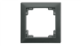 Deco Ramka Uniwersalna Pojedyncza Z Tworzywa Deco Soft Grafitowy Mat 28Drso-1