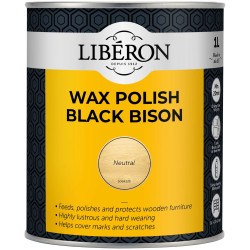 Liberon 126886 Black Bison Wax Paste Neutral 1 Litre