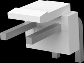 Pin header, 2 pole, pitch 5.08 mm, angled, natural, 1744048-2