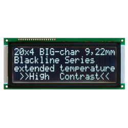 WYŚWIETLACZ LCD 4x20 2004H CZARNY W/KK BIG DUŻE ZNAKI 20x4 ! CYRYLICA