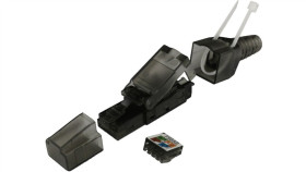 Wtyk Rj45 Utp Kat.6A 10G Poe+, Beznarzędziowy Na Gruby Drut 22-24 Awg Alantec...