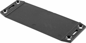 Flange plate, ABS, (L x W x H) 125.3 x 47.09 x 3 mm, black, for series 1591A, 1591FABK