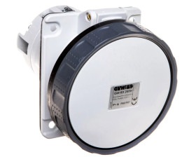 Gniazdo tablicowe 4P 63A 500V czarne 110x100mm IP67 GW63255H