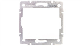 Logi Łącznik Dwugrupowy Świecznikowy Śrubowy 10Ax 250V Biały 021010102 25066