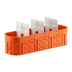 Puszka podtynkowa poczwórna 60mm pomarańczowa M4x60F Multiwall 33170008