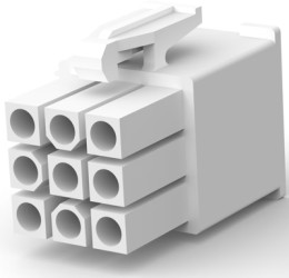 Plug housing, 9 pole, pitch 4.2 mm, straight, natural, 172340-1