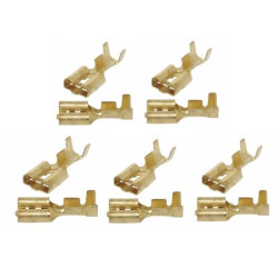 Non-insulated Flat Female Automotive Spade Connector - 2.8mm, 4.8mm, 6.3mm - Set of 500 pcs