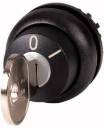 Eaton 111772 M22S-WRS-MS2 Przycisk kluczykowy pierścień przedni z tworzywa sztucznego klucz czarny 1 szt.