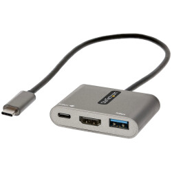 StarTech.com CDP2HDUACP2 USB C Multiport Adapter, USB-C to HDMI 4K Video, 100W