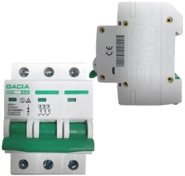Bezpiecznik Nadmiarowo Prądowy Wyłącznik Nadprądowy B 3P 20A 6kA 3faz Gacia