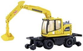 Minis by Lemke LC4265 N Model pojazdu budowlanego Liebherr Koparka dwukierunkowa A922 Rail z chwytakiem