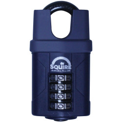 Squire CP50CS Combination Padlock 4-Wheel Closed Shackle 50mm