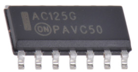 MC74AC125DG, 4-Channel Bufor, 74AC, 3 stany, Nieodwracana 14-pinowy SOIC Tak